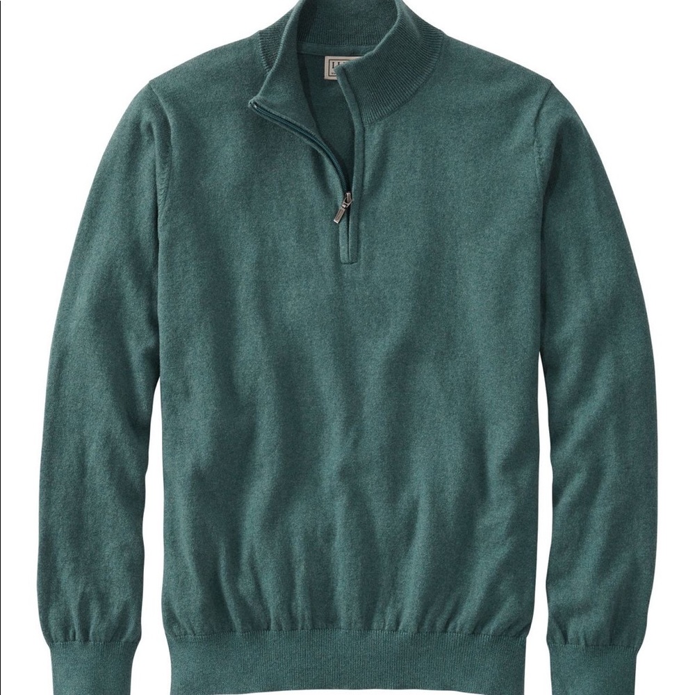 Men's Cotton/Cashmere Sweater, Quarter-Zip